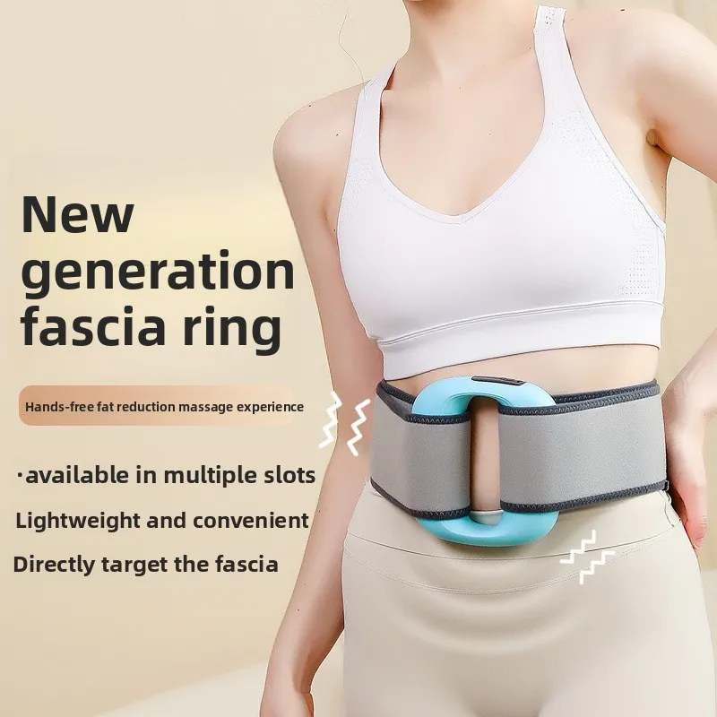 

2-in-1 Massage Gun & Fat Burning Vibration Machine, Lazy Fitness Tool for Waist Abdomen Toning, Portable Home Use