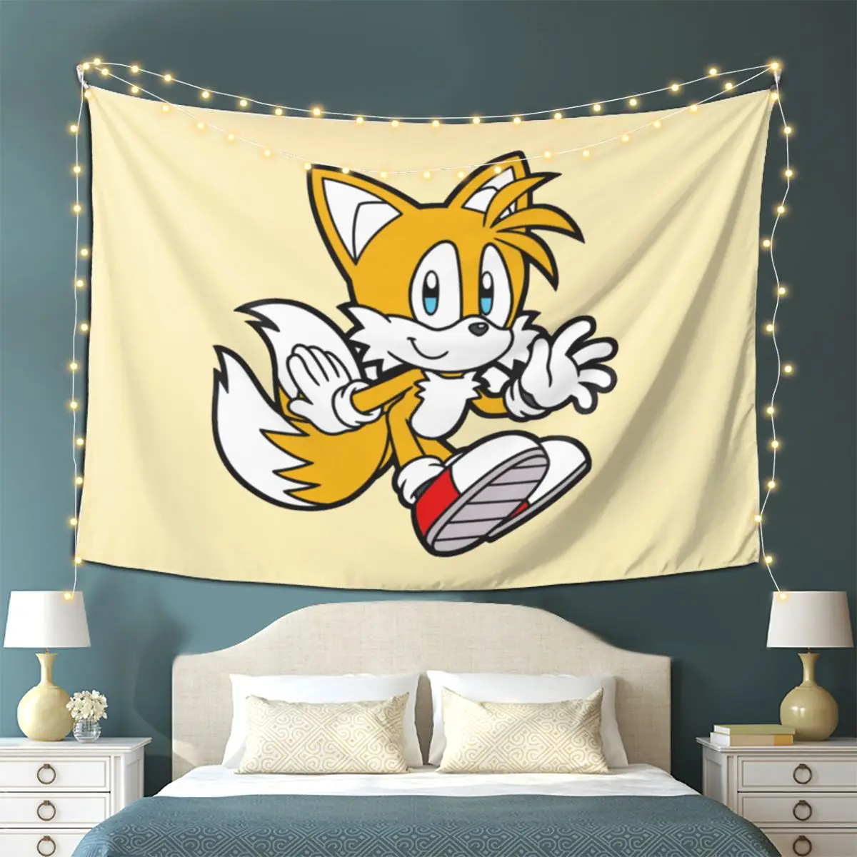 Miles Tails Prower Tapiz para colgar en la pared Tapices estéticos para decoración del hogar para dormitorio