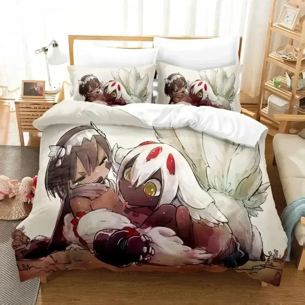 Anime Made In Abyss Bedding Set Boys Girls Twin Queen Size Duvet Cover Pillowcase Bed Boys Adult Fashion Home Textileextile