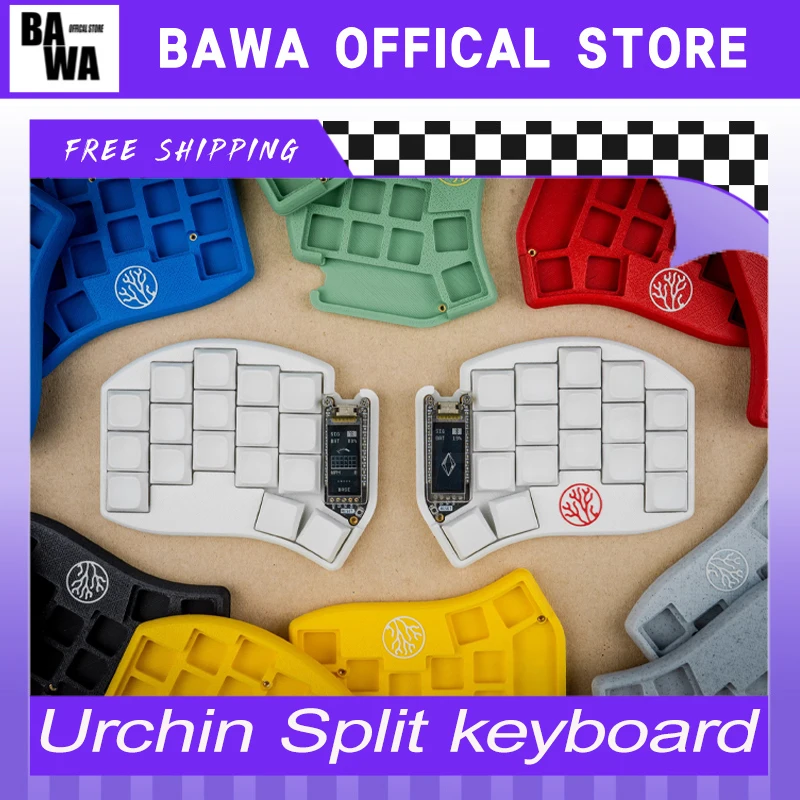 

Urchin Split Keyboard Kit Wireless Bluetooth Ergonomics Left And Right Keyboards Custom Hot Swap Zmk Split Keyboard
