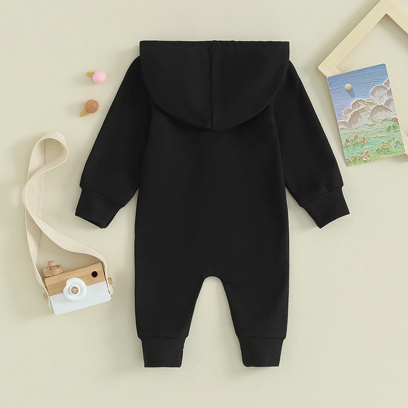 2023-08-25 Lioraitiin 0-12M Newborn Baby Boys Girls Clothing Zipper Hooded Jumpsuit Romper Long Sleeve Outfit Fall Winter Clothe