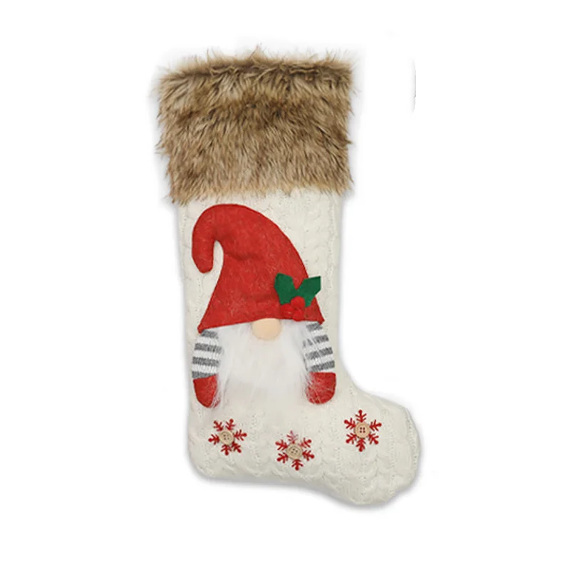 5/10PCS New Christmas Children's Socks Gift Bag Atmosphere Ornaments Large Christmas Socks Gift Candy Socks Surprise Party