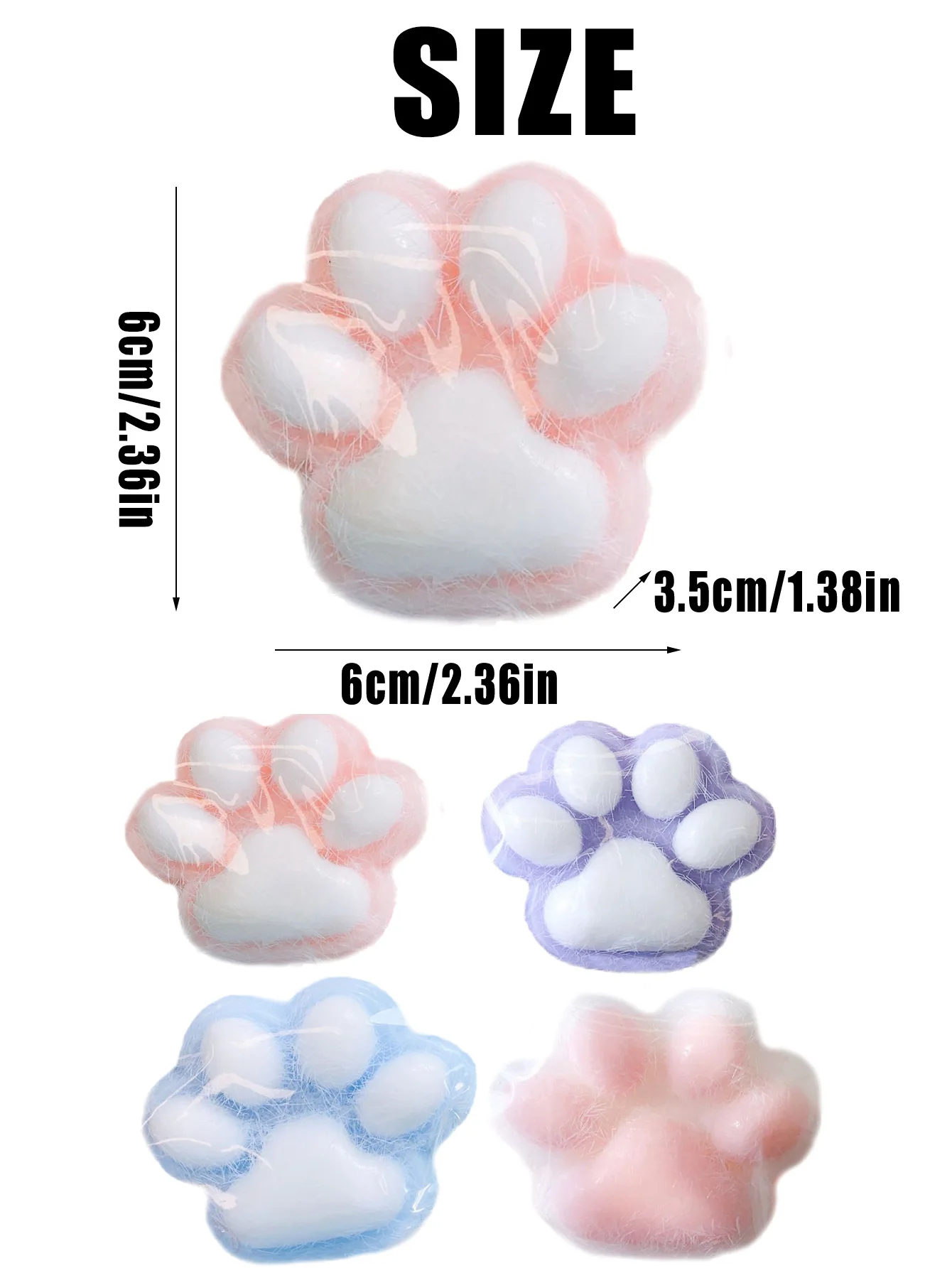 Plush Cat Paw Toys Mini Cute Squeeze Toy Soft Touch Relieve Stress Stretchy Toys Cute Slow Rebound Decompression Sensory Toys