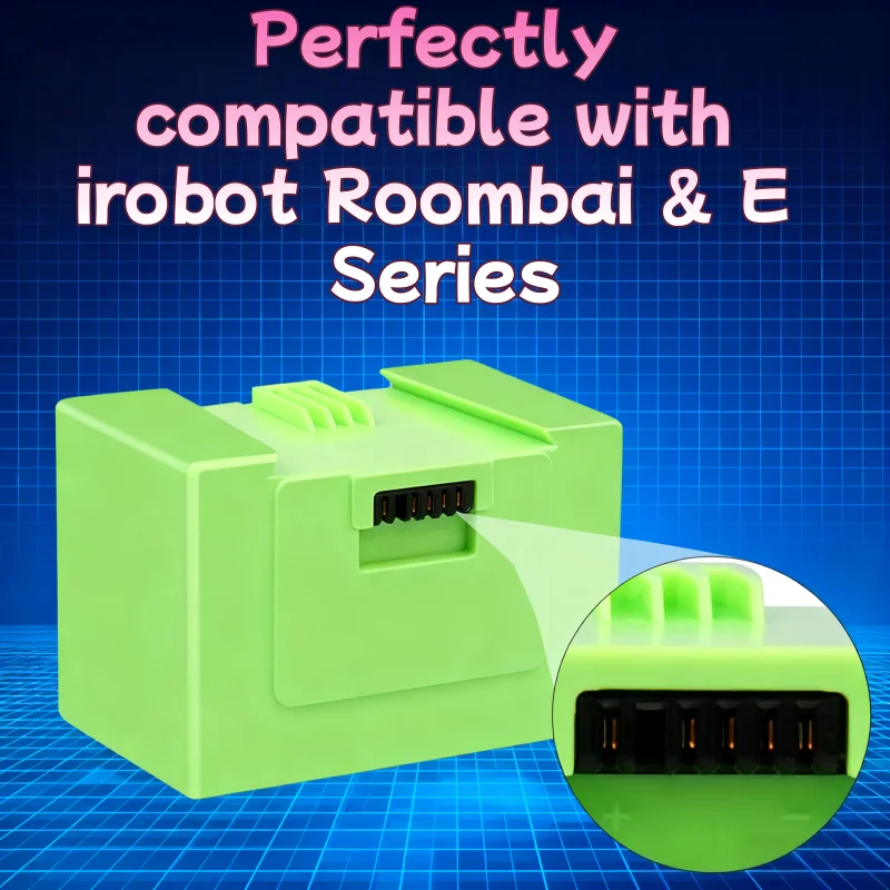 

14.4V 2600mAh Replacement Battery for iRobot Roomba i7+ i7 e5 i3 i3+ i4 i4+ Series 7150 7550 3150 3550 4150, Part 4624864