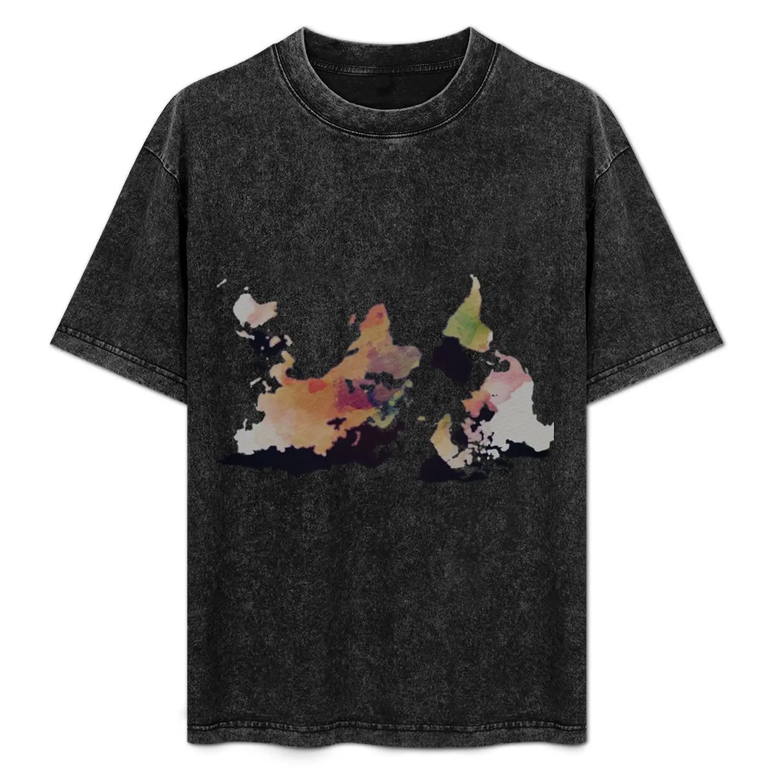 upside down map T-Shirt Construction Work Tee Shirt