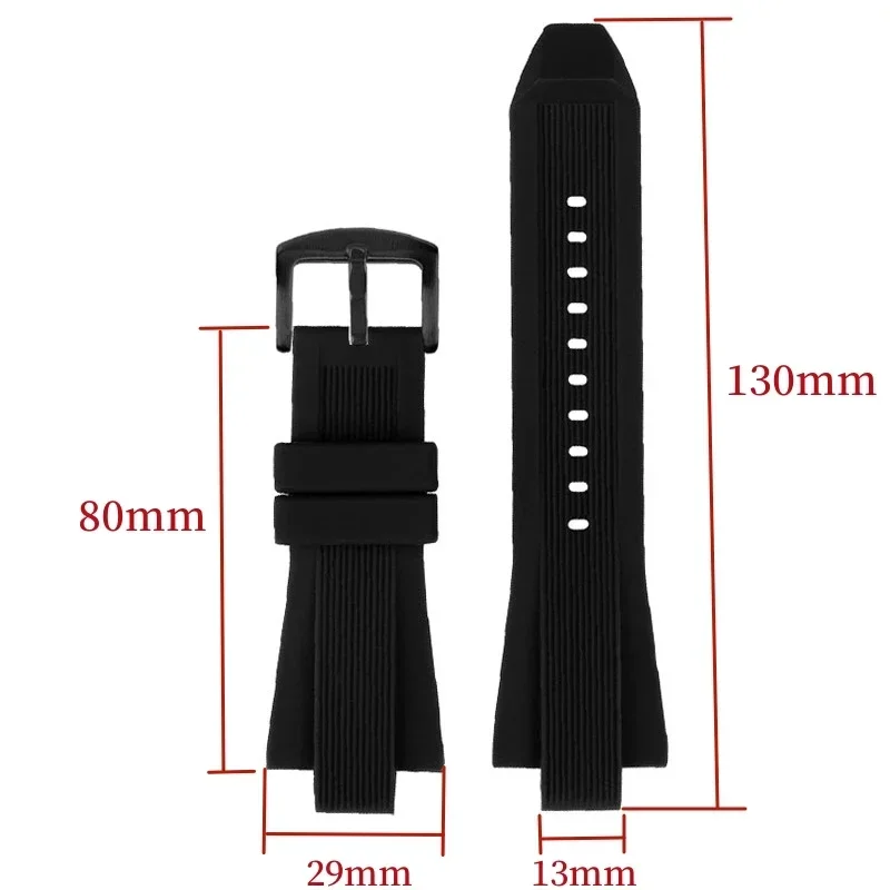 29mmx13mm Silicone Watch Band for Michael Kors MK8184 MK8729 MK9020 MK8152 MK9020 MK9026 Sport Diving Watch Strap Accessories