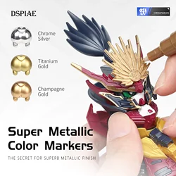 DSPIAE MKS Super Metallic Color Markers  Metal Color Coloring Pen For Gundam Mecha Model Making  Hobby DIY Tool