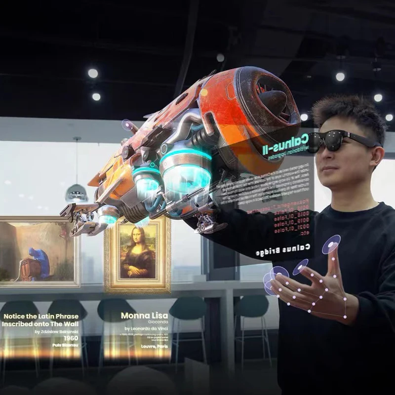 مجموعة نظارات XREAL Air 2 Ultra Smart AR 6 DoF 52 Fov 4K 3D HD 385 بوصة شاشة عرض عملاقة Nreal Air2 Ultra Tracking Smart Glasses