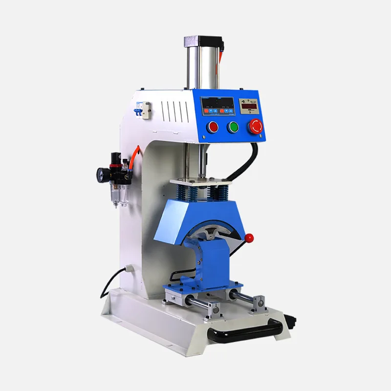 Small pneumatic single-station four-in-one cap ironing machine, cap printing pattern heat transfer hot pressing and labeling