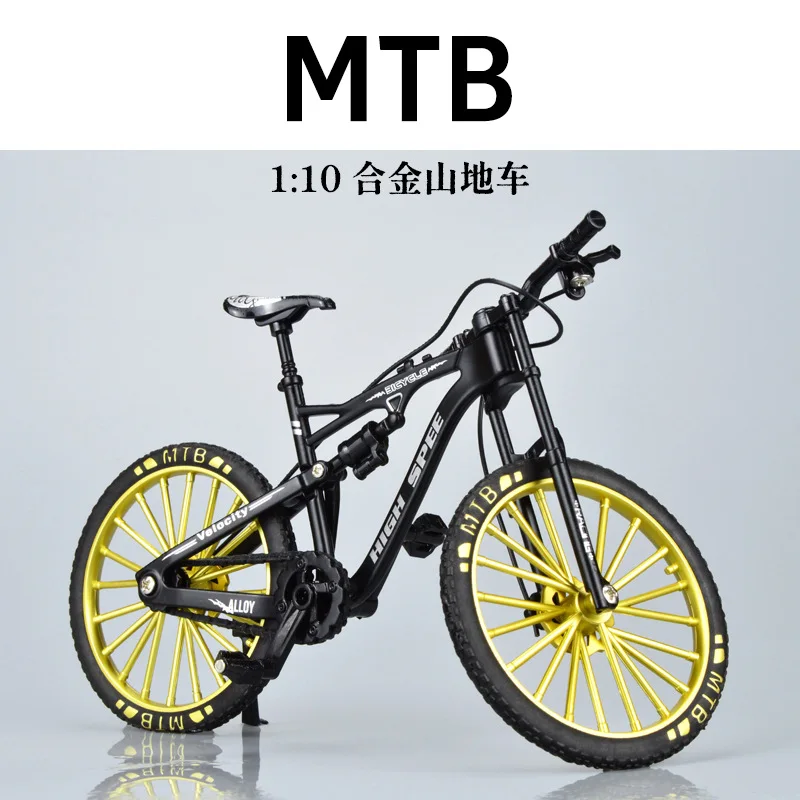 

1:10 Scale Simulated Alloy Bicycle Model Metal Mountain Bike Downhill Racing Model Children's Toy Bicycle Ornament Collectible