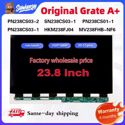 Original New A+ 23.8'' Only Lcd Glass Screen PN238CS03-2 SN238CS03-1 PN238CS03-1 PN238CS01-1 HKM238FJ04 M270KCJ-Q7E MV238FHB NF6