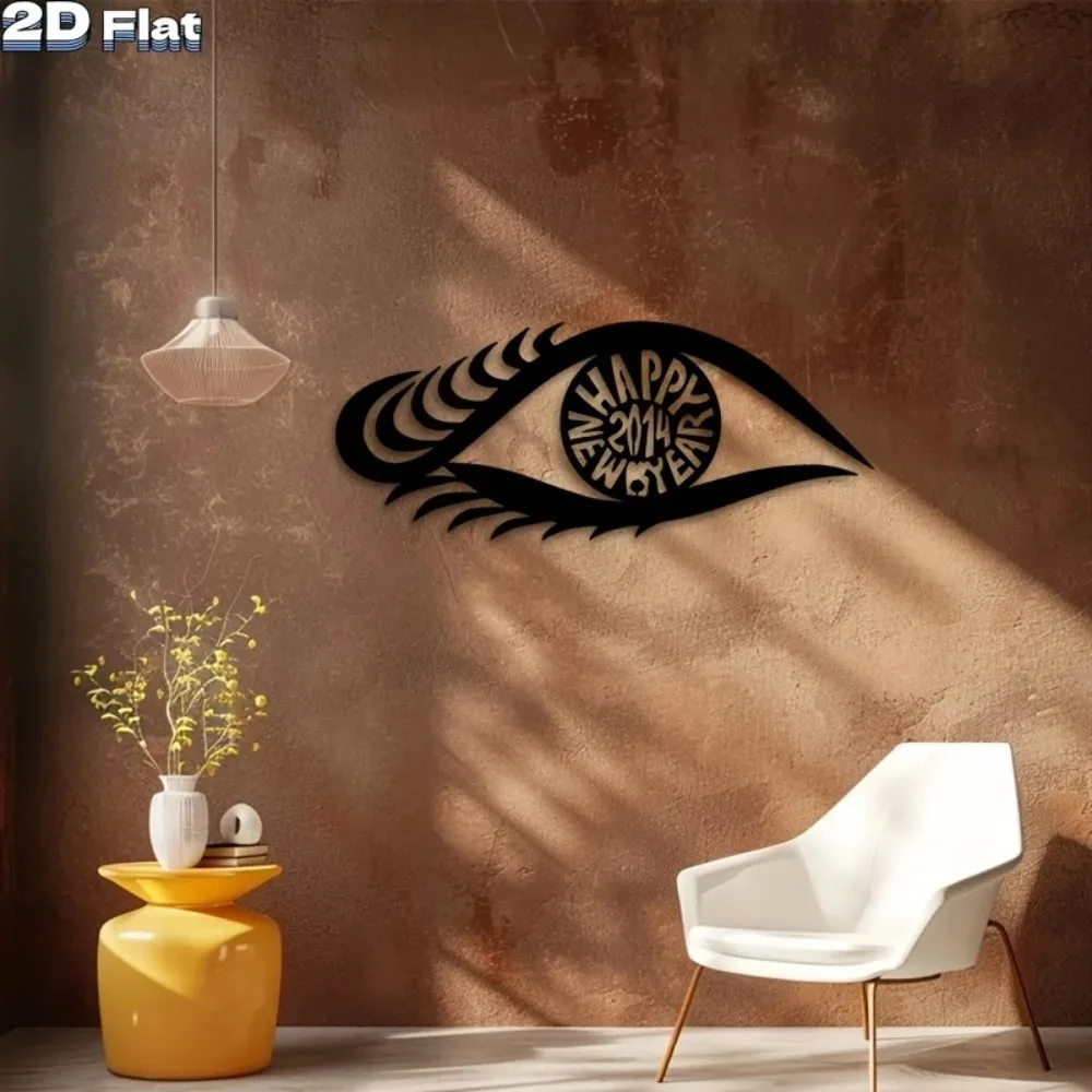 CIFBUY Iron Art Wall Decor Eye Silhouette Metal Sign Long Lashes Lady Eye Laser Cut Plaque For Bedroom Beauty Salon Home Decor