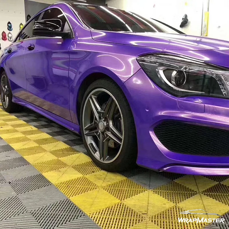 

Automotive Vinyl Wrap Sparkle Car Wrap Custom Carbon Fiber Parts Magic Gold Purple