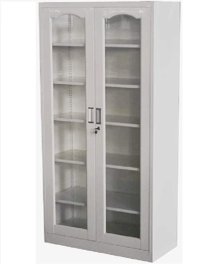 

Cabinet manufacturer Sliding Glass Door medical Office Clinic Surgical Instruments Metal Filing Storage Cabinet