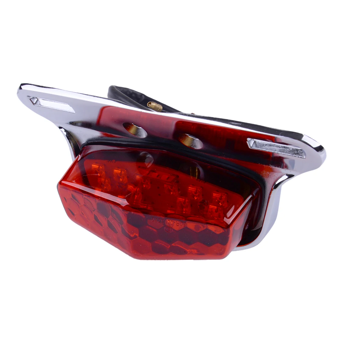 

Universal Motorcycle Motorbike Rear Brake Tail Light Red Chrome LED Stop Running Lamp Mount Bracket fit for Honda Yamaha Suzuki