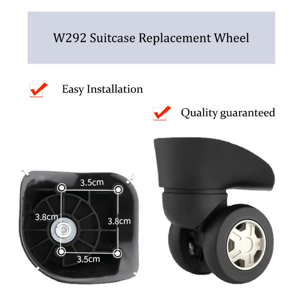 

Suitable For W292 Black Luggage Wheel Trolley Case Wheel Pulley Sliding Casters Universal Wheel Repair Slient Wear-resistant