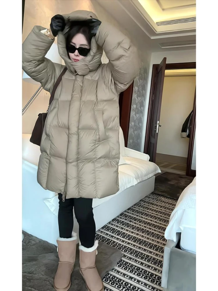 2025 New Winter Women Warm Thicken  cotton-padded Jacket Female Long Hooded Puffer Coat Ladies Outerwear