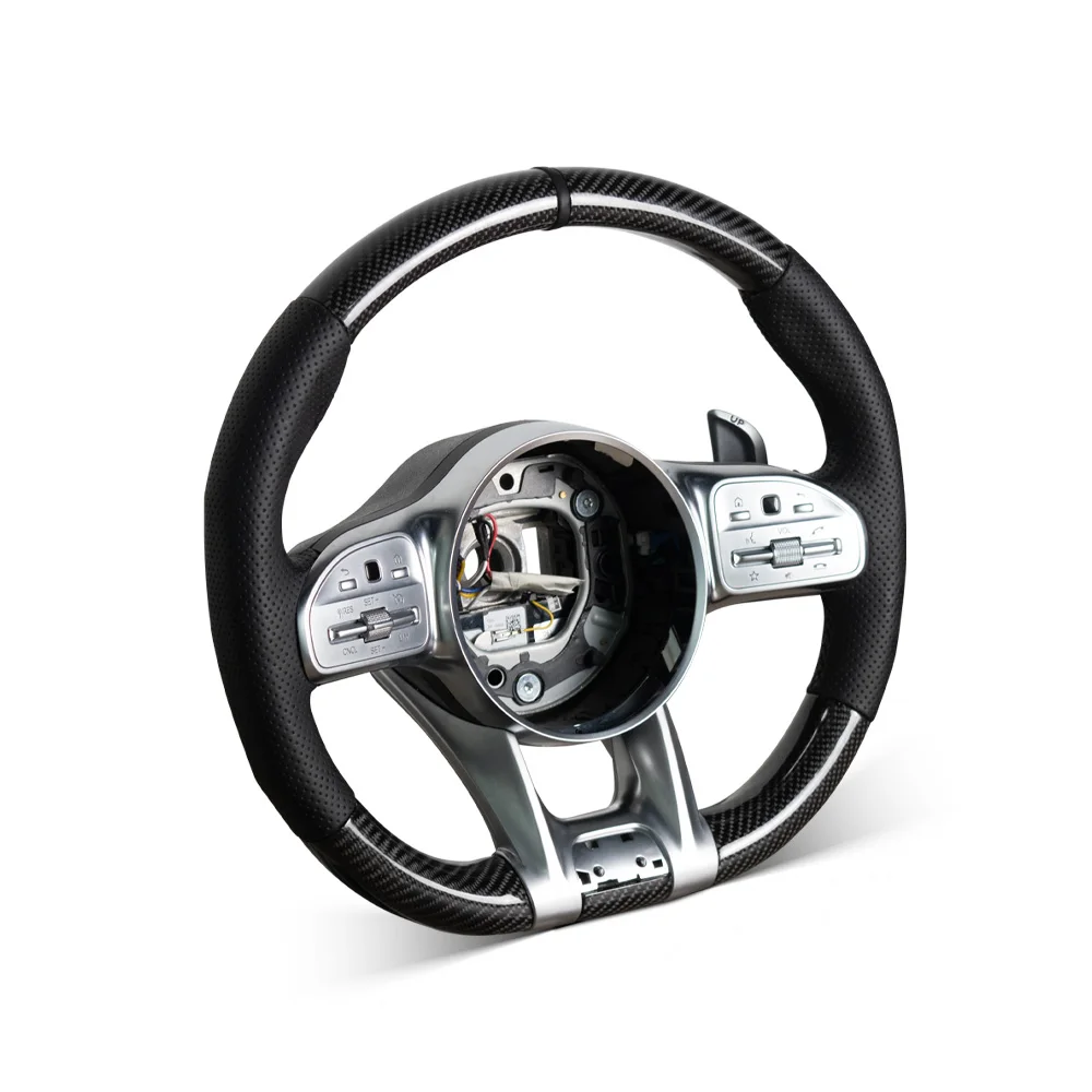 Carbon Fiber Steering Wheel Fit for Mercedes Benz A B E GLA CLA GLC GLS GLE C Class W205 W204 Sports Steering Wheel