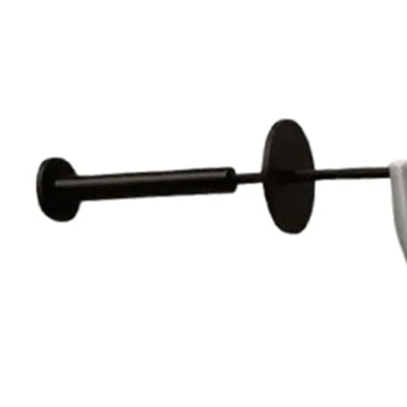 B97A-Funny levantador de pesas, soporte de papel higiénico, levantador de pesas, soporte de pañuelos con barra para decoración de baño, villano gris + barra negra