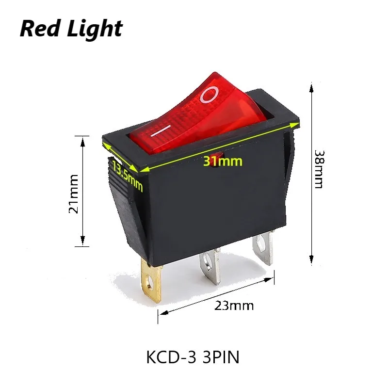 KCD234 rocker switch  push button switch  on off switch lLED  346PIN