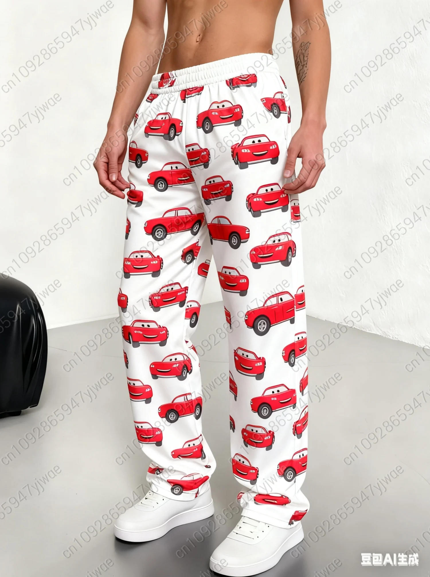 2025 جديد الخريف الرجال البرق ماكوين نمط الكبار السراويل منامة السراويل عارضة اليومية السراويل الطويلة الرجال النساء منامة السراويل