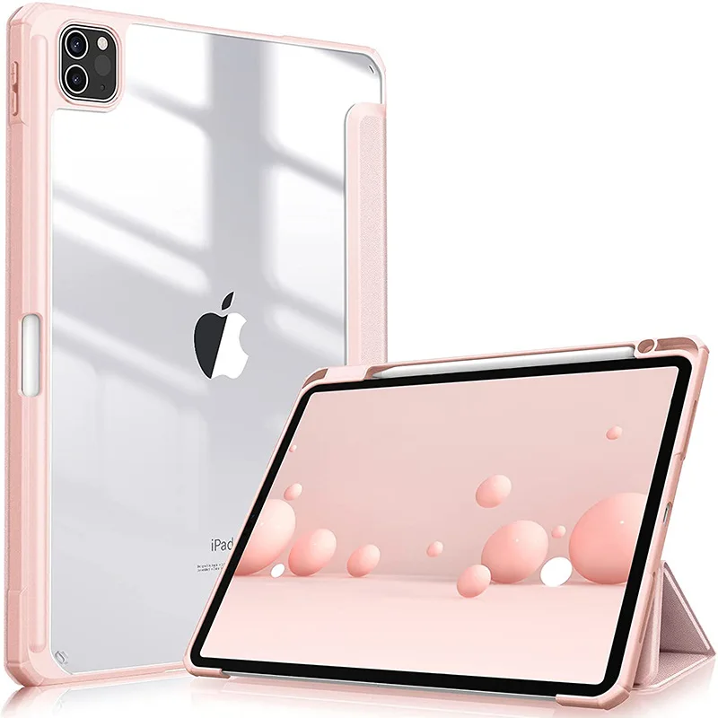 

Smart PU Case for iPad Air 4th 5th iPad 10th 10.9 Funda for iPad Pro air 11 2024 7th 8th 9th 10.2 9.7 3 10.5 Transparent Cover