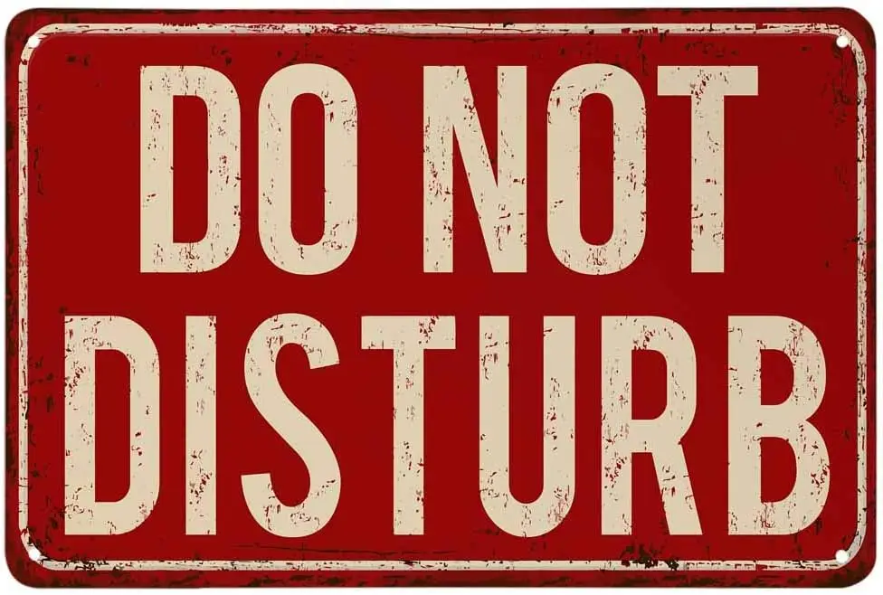 Do Not Disturb Tin Sign,Rusty Red Vintage Metal Tin Signs for Cafes Bars Pubs Shop Wall Decorative Funny Retro Signs for Men Wo
