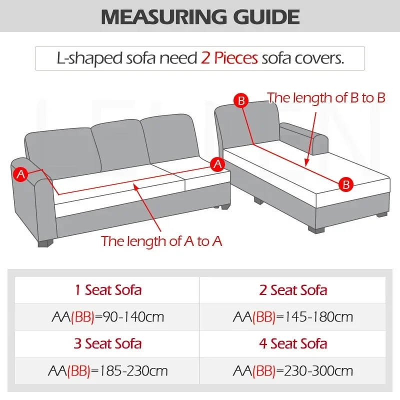 Thicken Jacquard Sofa Covers Elastic Corner 1/2/3/4 Seats Solid Couch Cover L Shaped Sofa Cover Protector Covers