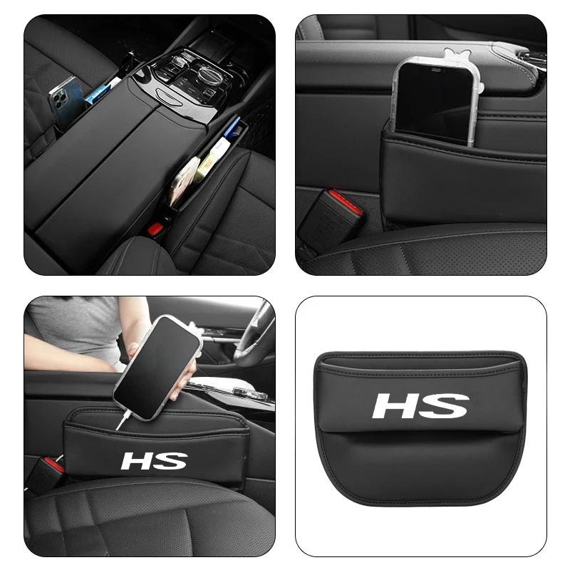 Multifunction Car Seat Gap Organizer Storage Box Pocket Universal For MG HS Logo Auto Accessories