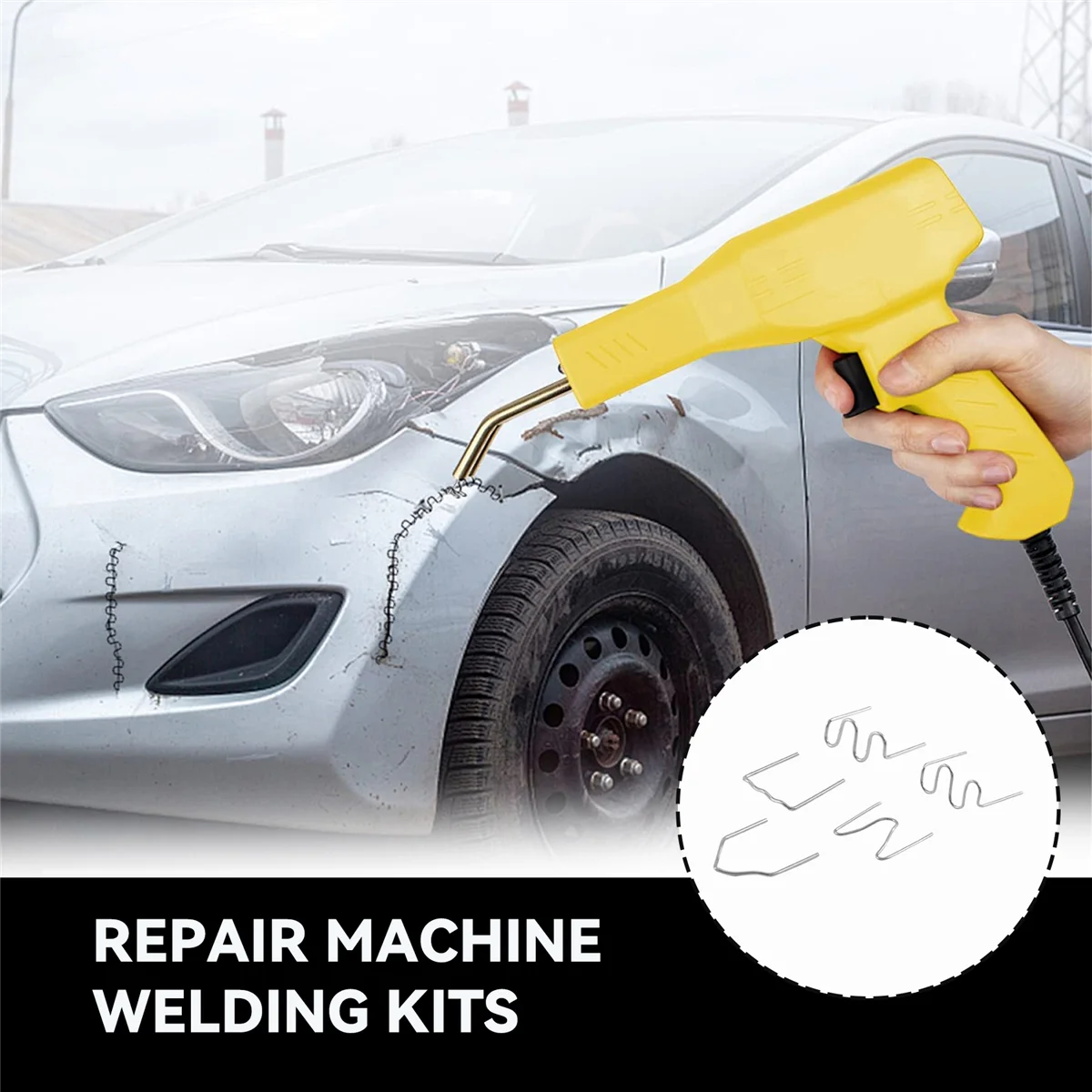 600Pcs Hot Stapler Plastic Repair Machine Welding Kits for Car Auto Bumper Repairing Tool for All Cars, 6 Types