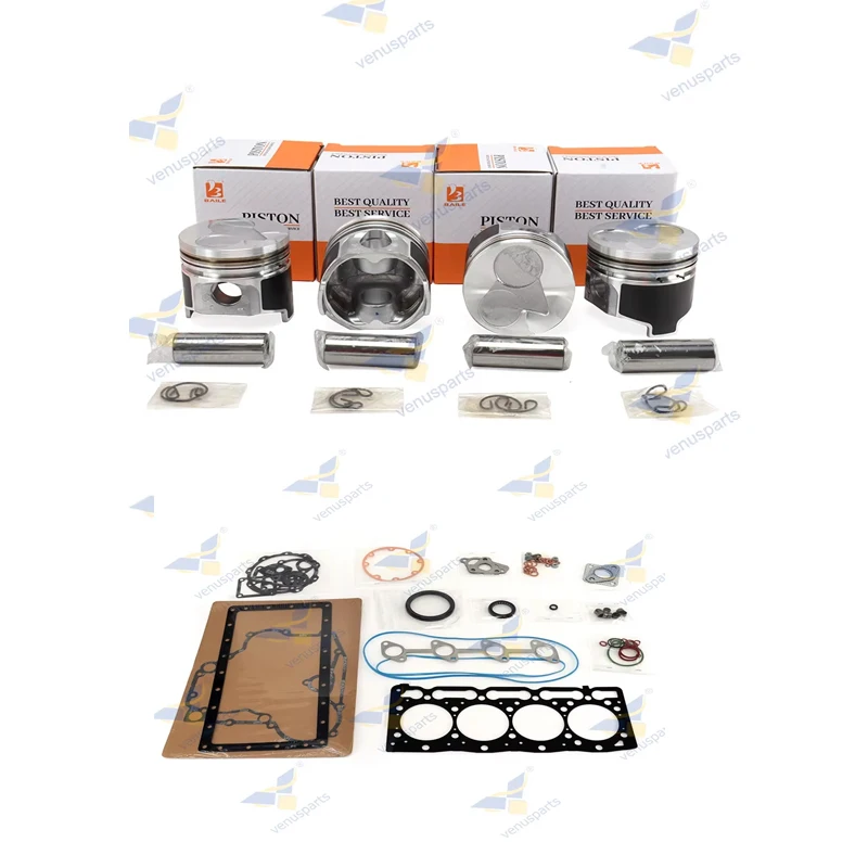 

V1505 Full Gasket Kit + Piston Set For Kubota Engine STD 78mm 16292-21110 Excavator Overhaul Rebuild Kit Piston
