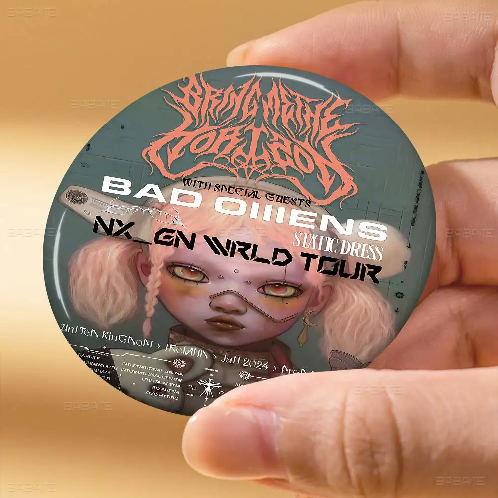 روك باند B-Bring Me The H-Horizon صفيح لينة زر دبوس بروش شارة معدنية مخصصة مجوهرات اكسسوارات قبعة حقيبة التلبيب