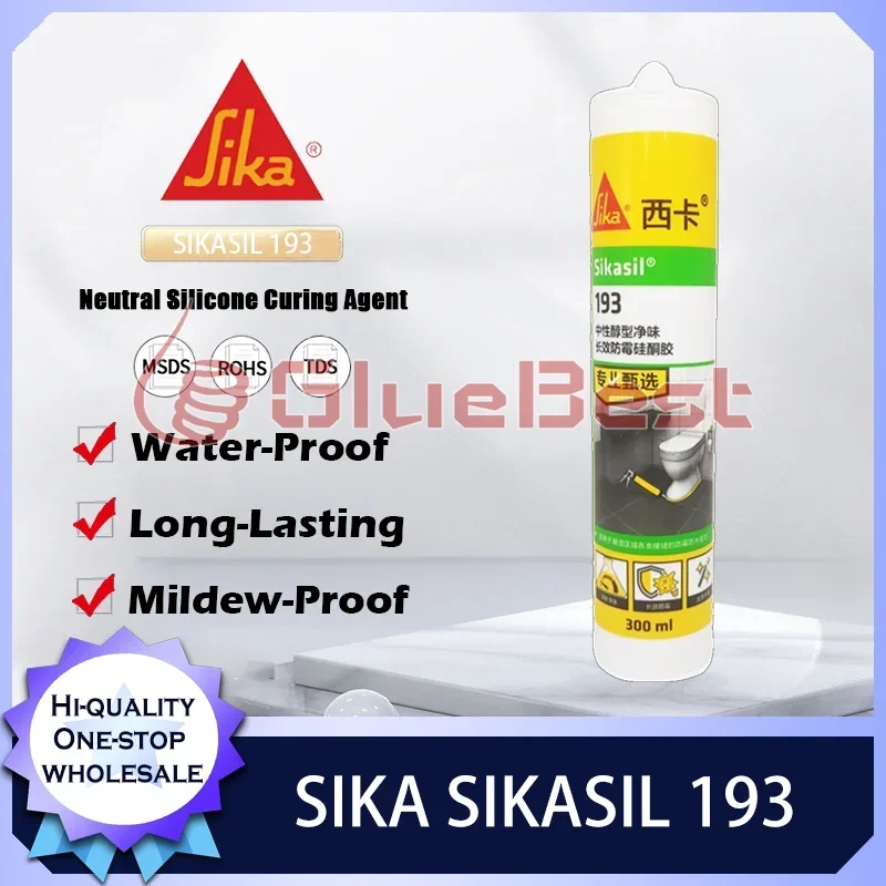 

SIKA Sikasil 193 Neutral Anti-Mold Curing Agent for Waterproofing and Grouting in Kitchens Bathrooms and Basins Original Product