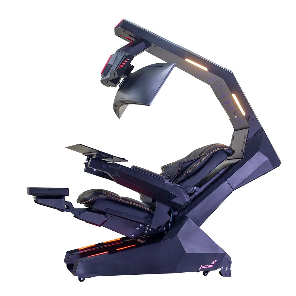 كرسي محطة العمل IW-R1 PRO Zero Gravity Recline GIMI Gaming COCKPIT، يعمل جهاز إمالة ثلاثي VR Imperator