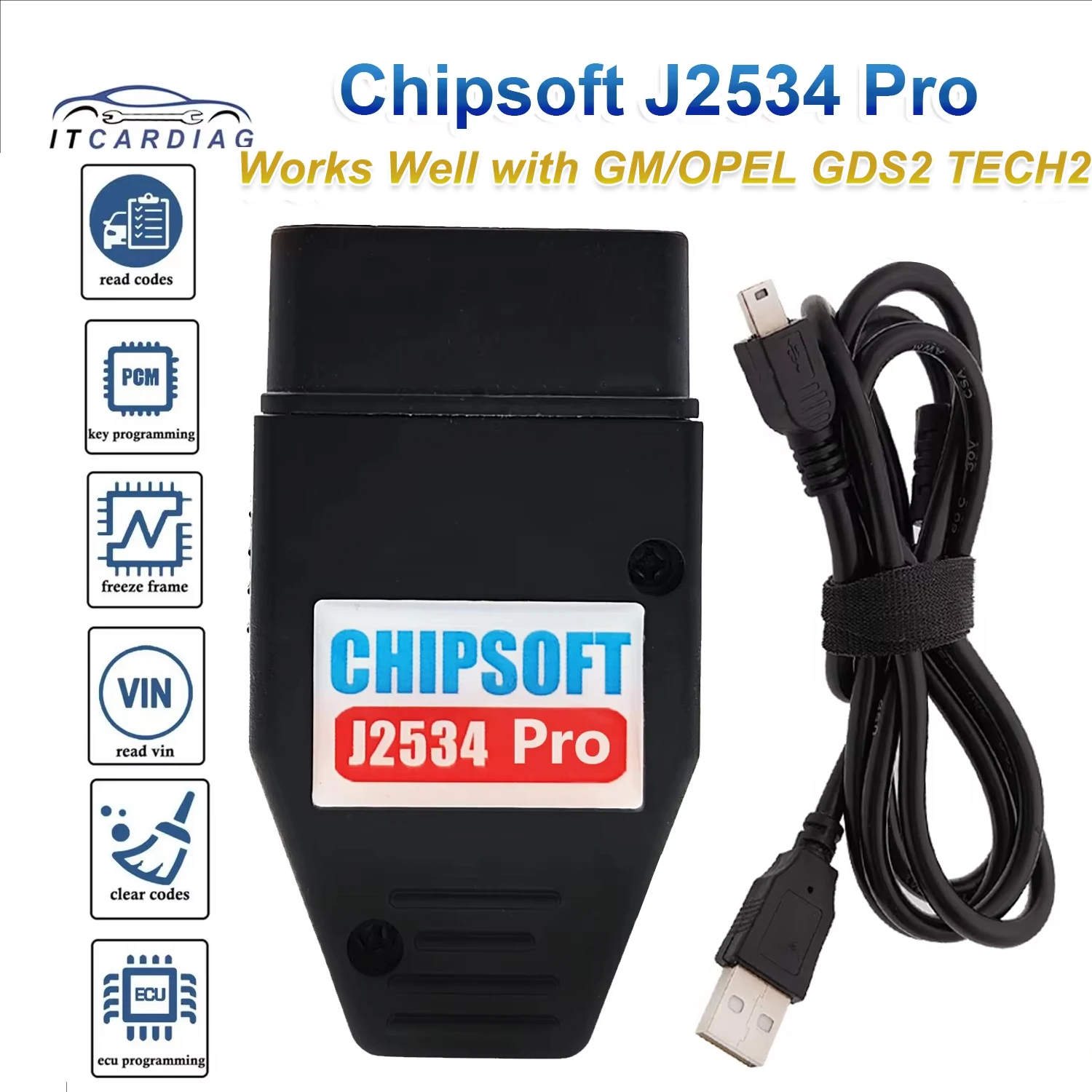 

Chipsoft J2534 Pro J2534 Work with GM/OPEL GDS2 Scanner V2023.2.1 Tech2WIN 16.02.24 ECU Chip Tunting Diagnostic Tool Cable
