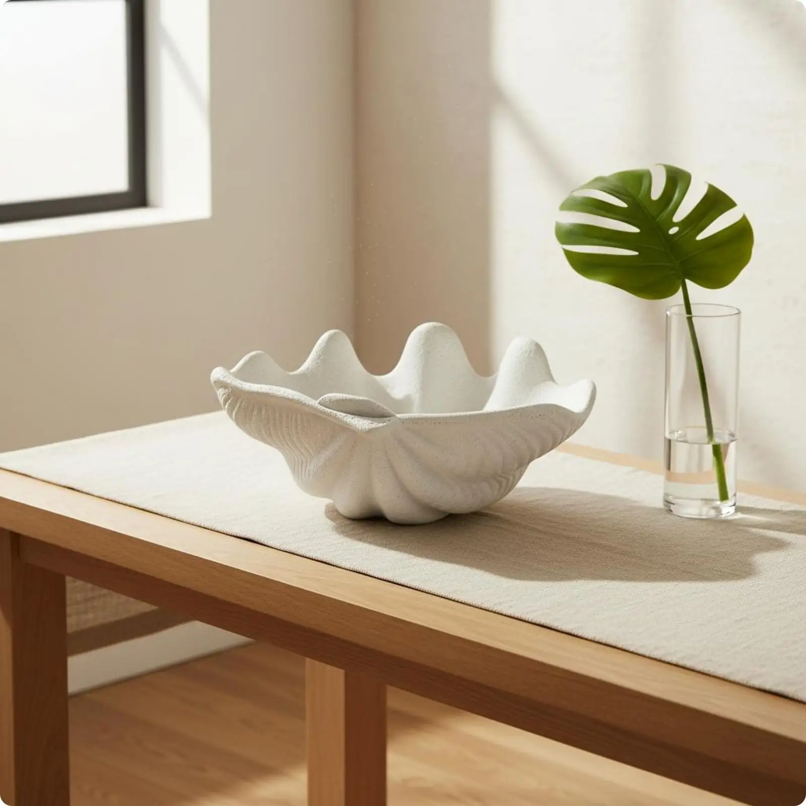 Clam Shell Bowl Artistic Design Ocean Design Shell Ornament for Hotel