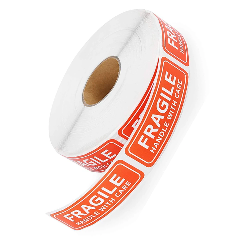 

125Pcs Fragile Sticker Heavy Duty Warning Sign Self Adhesive Surface Clear Bold Text for Safe Transport Packing