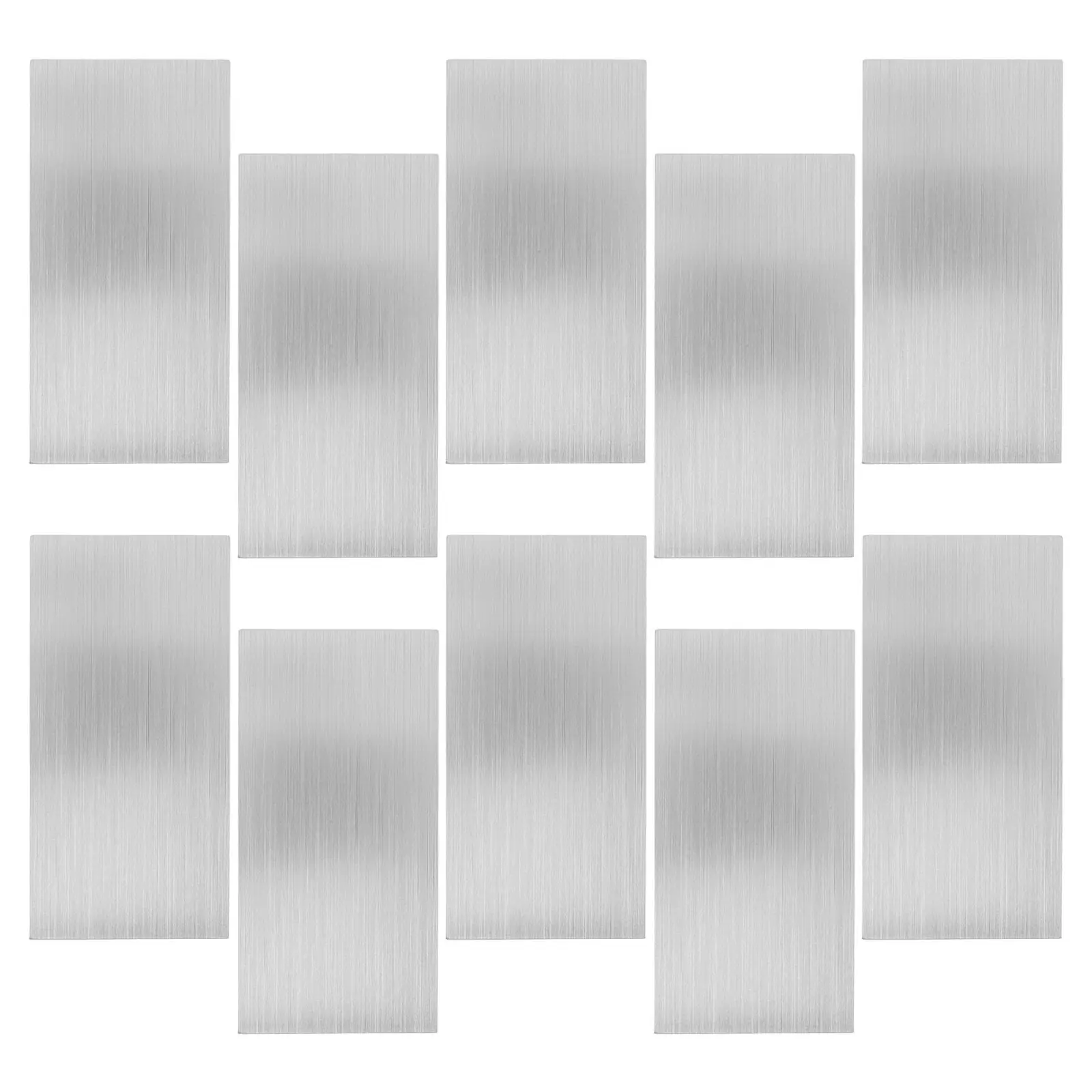 

10pcs Aluminum Backsplash Peel and Stick Stove Backsplash Protector Kitchen Wall Tile Stickers for Bathroom Shower Laundry Room
