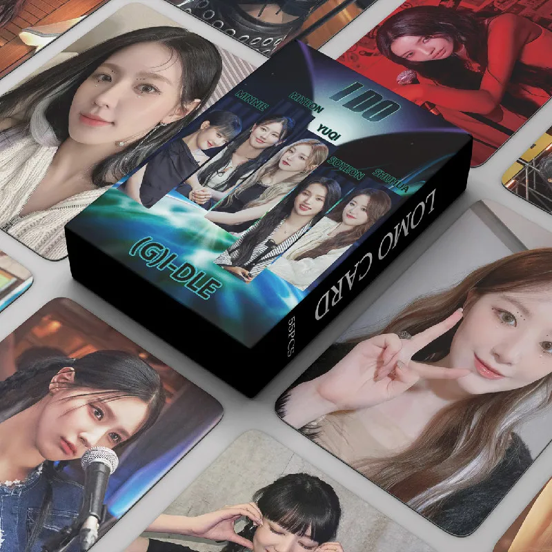 55Pcs/Set Kpop GIDLE Lomo Cards Album I DO Photocards High Quality HD Double Side Print Photo Cards for Fans Collection Gift