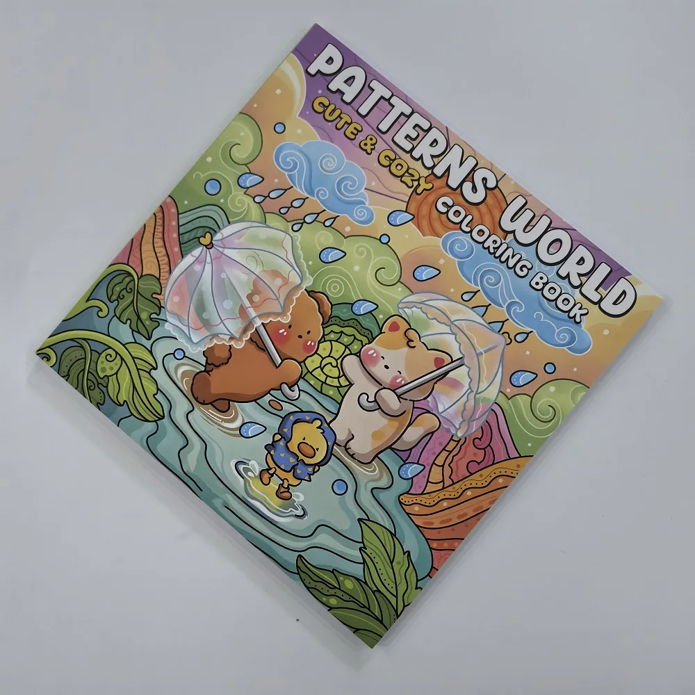 Patterns World Cute & Cozy Coloring Book for Adults Cute Drawing Book Perfect Gift for Christmas Party and Birthday