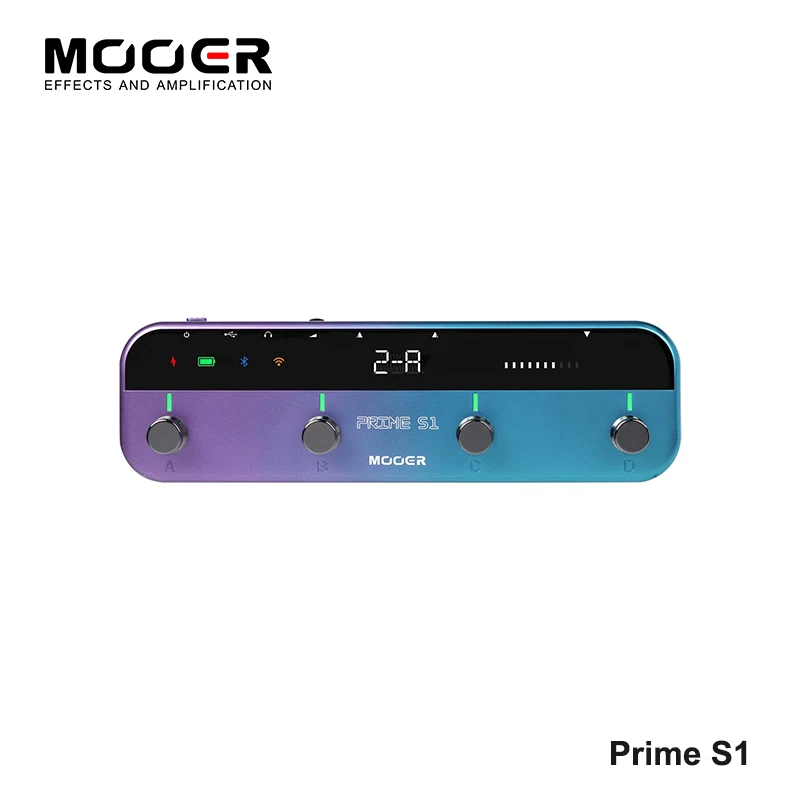 Mooer Prime S1 Intelligent Guitar Multi Effects Pedal supports 8 Footswitch Controllers and OTG Recording