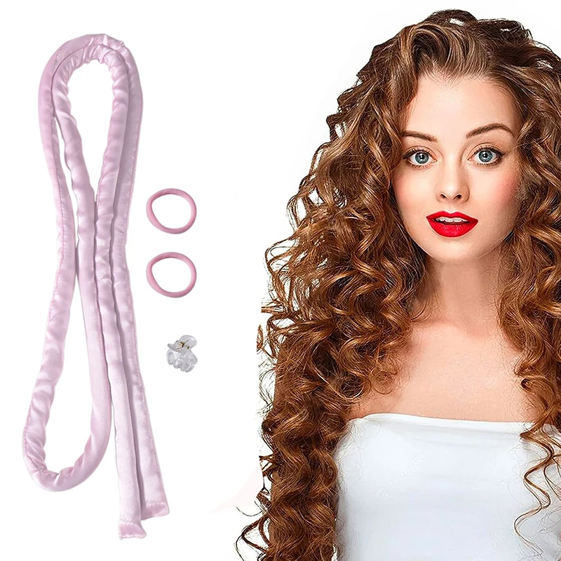 Heatless Curling Rod Headband Soft Hair Curlers No Heat Hair Rollers Lazy Silk Curls Sleeping Headband Ties Hair Styling Tools