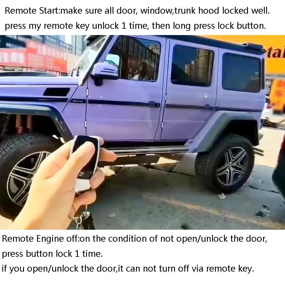 Untuk Mercedes Benz CLK Tahun 2004-2006 Facelift Mesin Mobil Starter Jarak Jauh Mulai Dorong untuk Mulai Tanpa Kunci GO Buka Kunci Otomatis