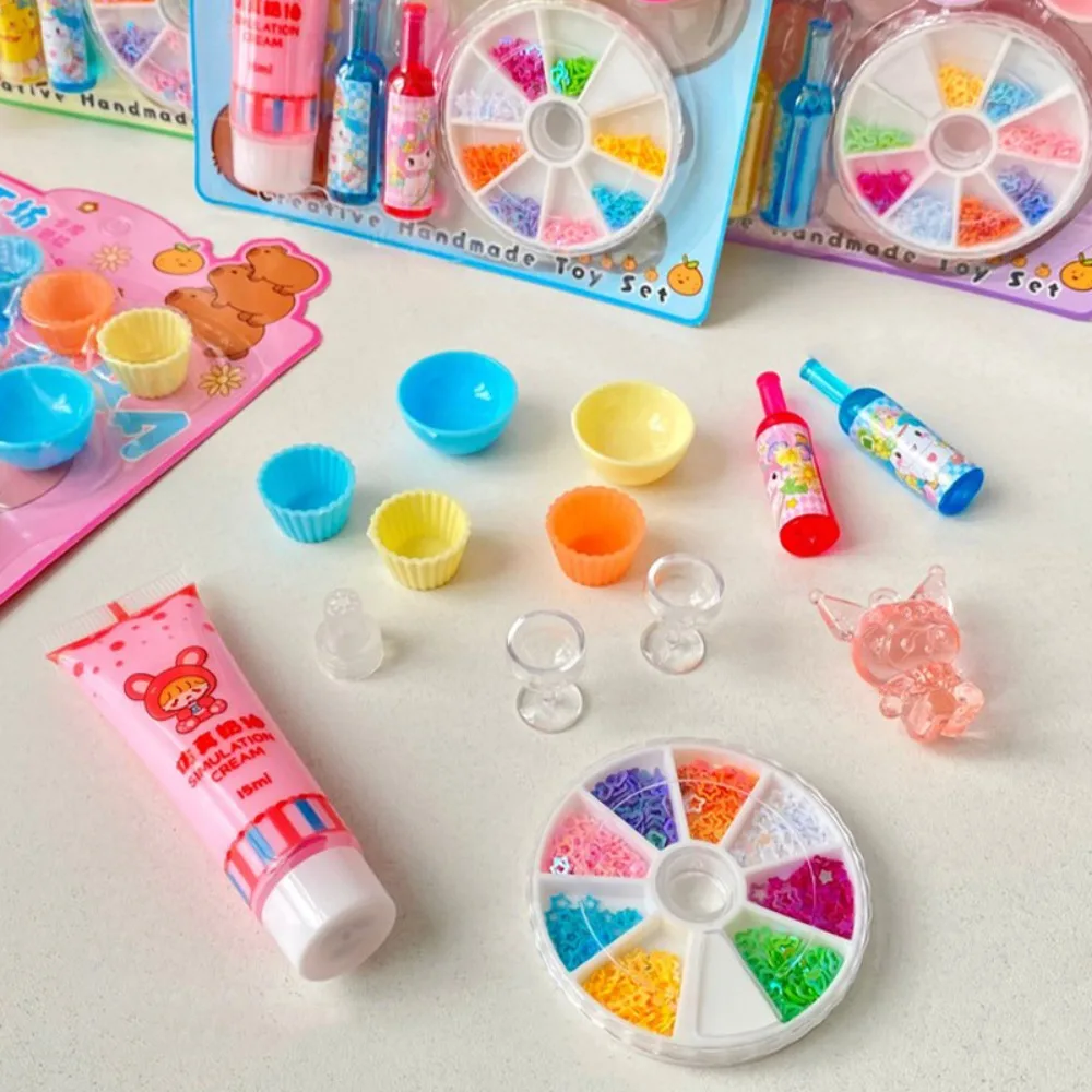 Mini handgemachte Eis Dessert machen Cartoon lustige Simulation Creme Set kleine Teile kreative Kuchen Modell machen Spielzeug Dekoration