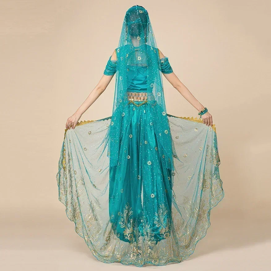 

Costume Party Cosplay Jasmine Princess Fancy Outfit Festival Arabian Princess Costumes Indian Dance Embroider Bollywood Jasmine