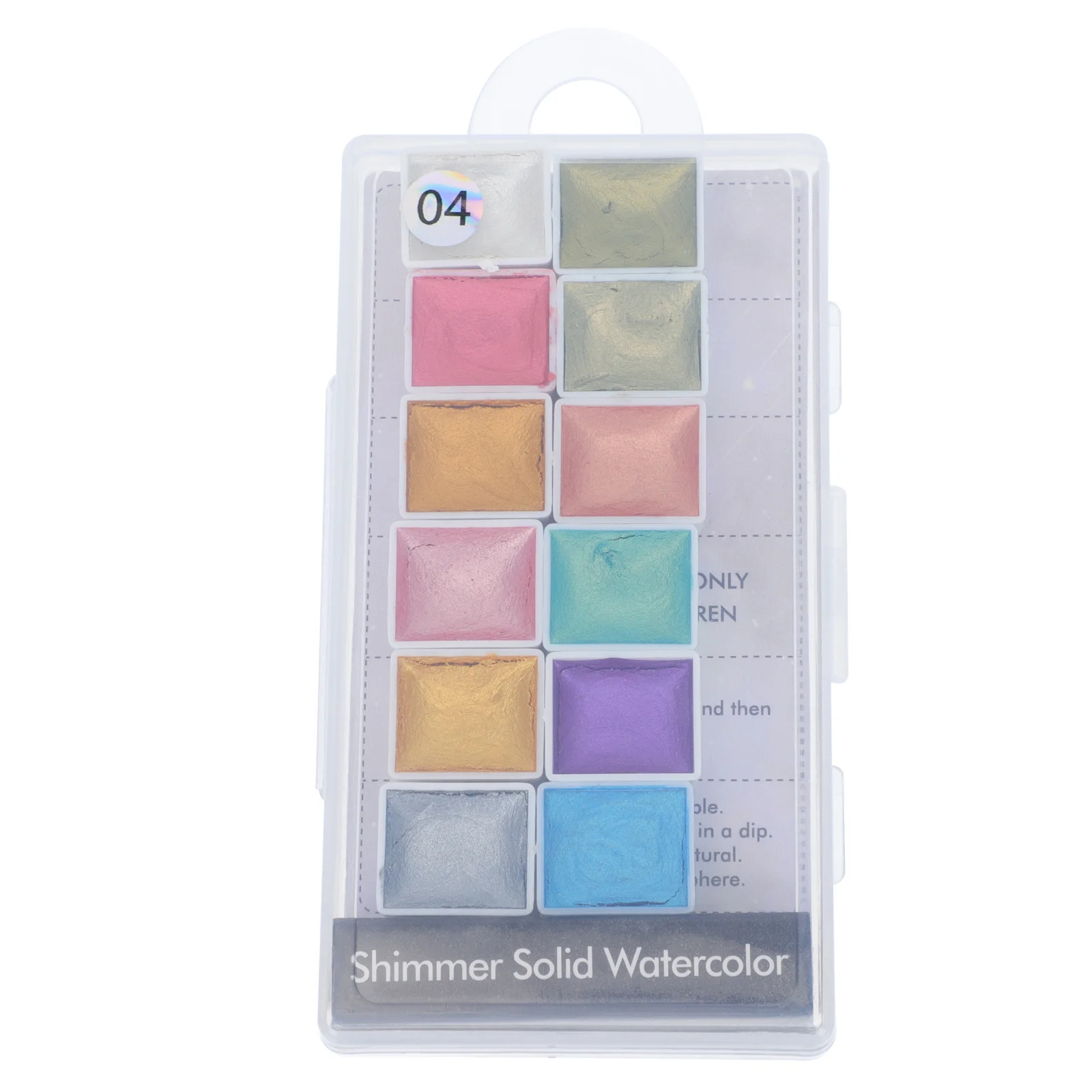 

Watercolor Solid Pearl Pigment Set 12 Colors Glitter Paint Manicure Nail Salon Art Multipurpose Pigment Shimmer Solid Watercolor