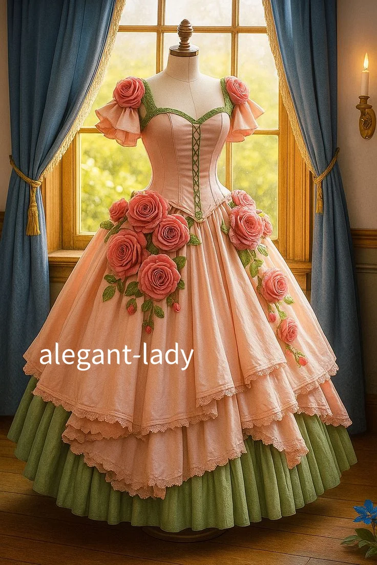 Robe de bal victorienne Vintage personnalisée, Corset Floral 3D, robe de bal Renaissance, pour occasions spéciales, bal de mascarade Cosplay