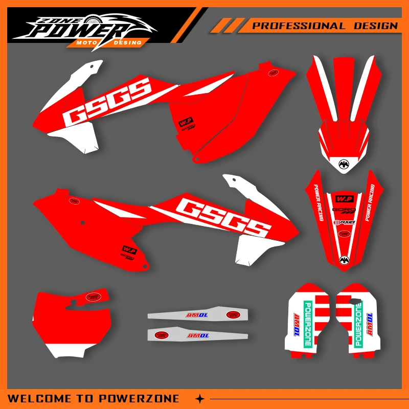 

POWERZONE для GASGAS для MC85, мотокросс, команда, графический фон, наклейки, наборы наклеек для GASGAS 2021, 2022 MC85, индивидуальный 01