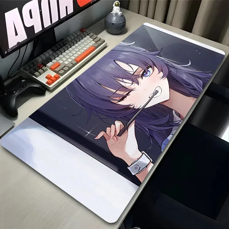 لوحة الماوس ألعاب الكمبيوتر أنيمي فتاة سطح المكتب حصيرة الأزرق الأرشيف يوكا الجدول لوحة المفاتيح ملحقات ألعاب الكمبيوتر المحمول Kawaii Mousepad #3
