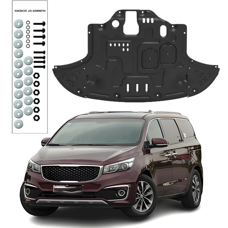 

For Kia Carnival 2017-2021 2.2T 3.3L Engine Guard Board Splash Shield Mud Fender Plate Cover Black Car Mudflap Mudapron Mudguard